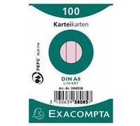 Paquet 100 fiches sous film - bristol uni non perforé 55x74mm - Blanc