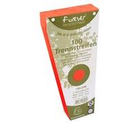 Paquet 100 fiches intercalaires trapézoïdales unies perforées Forever - 105x240mm - Orange