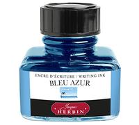 EXACOMPTA Herbin 13012T - Un flacon d'encre 30 ml pour stylo-plumes et stylos roller, Bleu azur