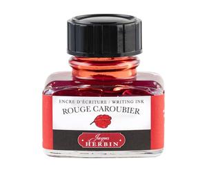 EXACOMPTA Herbin 13022T - Un flacon d'encre 30 ml pour stylo-plumes et stylos roller, Rouge caroubier