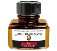 EXACOMPTA Herbin 13041T - Un flacon d'encre 30 ml pour stylo-plumes et stylos roller, Ambre de Birmanie