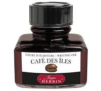 EXACOMPTA Herbin 13046T - Un flacon d'encre 30 ml pour stylo-plumes et stylos roller, Café des îles
