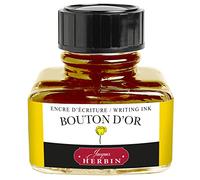 EXACOMPTA Herbin Flacon d'encre 13053T 30 ml pour stylo-plume/roller Jaune bouton d'or