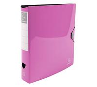 Exacompta IDERAMA 53674E Classeur à levier dos de 7,5 cm en polypro alvéolé 2 anneaux de 7 cm 32 x 30 cm rigide Rose