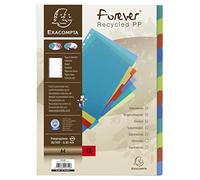 Exacompta Intercalaires neutres A4 Forever polypropylène recyclé 12 divisions 1 jeu