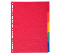 Intercalaires carte lustrée 225g 5 positions - A4 - Couleurs assorties