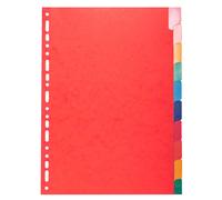 EXACOMPTA Intercalaires Carte lustrée 225g avec onglets renforcés - 10 positions - A4