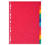 Exacompta – Intercalaires carte lustrée 225 g – A4 – 10 positions – Couleurs assorties