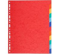 Intercalaire A4+ carte lustrée Exacompta 12 onglets neutres - Coloris assortis - 1 jeu