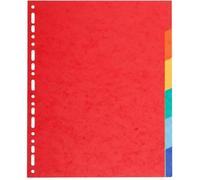 Exacompta Intercalaires carte marbrée recyclée 220 g 6 positions XXL coloris vifs