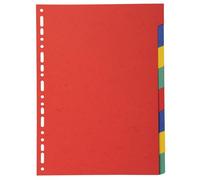 Exacompta Intercalaires carte marbrée 220 g 8 positions A4 assorties vives