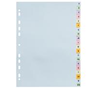 EXACOMPTA Intercalaires carte pastel 170g Forever imprimé alphabétique 20 positions - A4+ - Couleurs assorties pastel