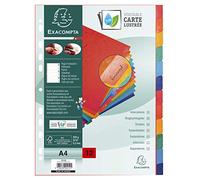 Exacompta Intercalaires en carton Format A4 12 compartiments multicolores