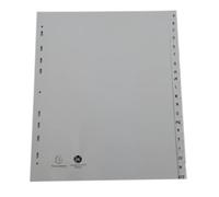 Exacompta Intercalaires Forever A4+ polypropylène 20 onglets alphabétiques Gris – 1 jeu