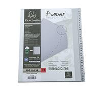 Exacompta Intercalaire A4+ polypropylène 31 onglets numériques gris - 1 jeu