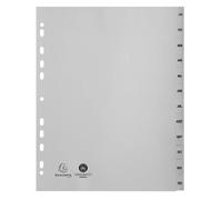Intercalaire A4+ polypropylène gris Exacompta 12 onglets mensuels gris