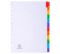 EXACOMPTA Intercalaires Imprimés numériques carte blanche 160g- 12 positions - A4 - Blanc