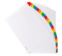 EXACOMPTA Intercalaires Imprimés numériques carte blanche 160g/renforts couleurs + page de garde - 31 positions - A4 - Blanc