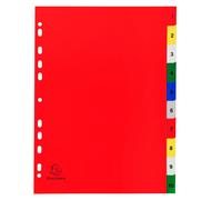 EXACOMPTA Intercalaires imprimés numériques polypropylène 12/100e - 10 positions - A4