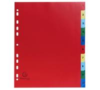 Intercalaires imprimés numériques PP couleurs 12/100e - 10 positions - A4+ - Assorties vives