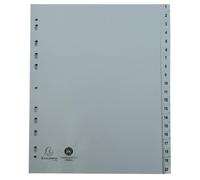 EXACOMPTA Intercalaires imprimés numériques PP gris recyclé 20 positions - A4 - Gris