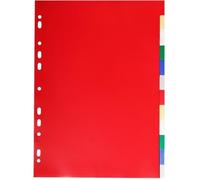 Exacompta – Intercalaires polypropylène souple 12 positions – A4 – couleurs assorties