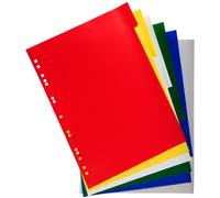 Exacompta Intercalaires polypropylène souple A4 6 positions Couleurs assorties
