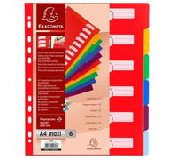 EXACOMPTA Jeu de 6 intercalaires polypro 3.5/10e format maxi A4+