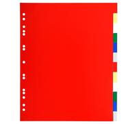 Intercalaires polypropylène souple 12 positions - A4 maxi - Couleurs assorties