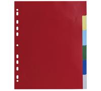 Intercalaires polypropylène souple 6 positions - A4 maxi - Couleurs assorties
