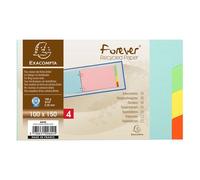 Exacompta Intercalaires Pour Fiches Bristol Carte 180g Forever 4 Positions 100x150mm