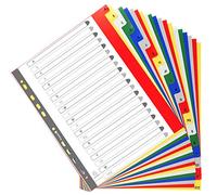 Exacompta Intercalaires PP 20 Onglets Alphabétiques A-Z en Couleur A4 Maxi