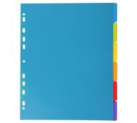 Exacompta Intercalaires Campus A4+ polypropylène coloré opaque 6 onglets réinscriptibles - 1 jeu