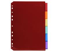 Exacompta Intercalaires PP A4 6 positions transparents avec porte-étiquette – couleurs assorties
