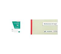 EXACOMPTA Kit dossier location meublée feuillets contrat de location + état des lieux 62E & Manifold Quittances de loyer 12,5 x 21 cm - 50 feuillets tripli autocopiants 43E