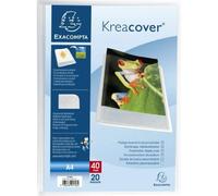 Exacompta 20x Protège-documents en PP semi rigide 40 vues A4 Incolore 5728E