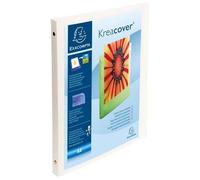 Exacompta Kreacover Lot de 5 Classeurs personnalisable en polypropylène pour A4 4 anneaux 15mm Blanc