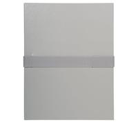 EXACOMPTA Lot de 10 Chemises dos extensible balacron sangle scratch avec Rabat pied de page 24 x 32 Gris