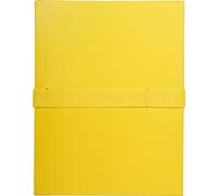 EXACOMPTA Lot de 10 Chemises dos extensible balacron sangle Scratch Rabat en pied de page 24 x 32 Jaune