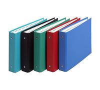 EXACOMPTA Lot de 10 Classeurs 2 anneaux 24x16cm pour fiches bristol 125x200 A5 couleur aléatoire