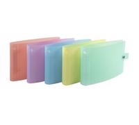 Exacompta - Lot de 10 classeurs 2 anneaux 30 mm pour fiches bristol A5 et 125x200, polypropylène Chromaline pastel