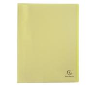 Exacompta - Réf. 88479E - Carton de 10 Protège-documents Chromaline Pastel - 40 pochettes cristal lisse - 80 vues - pour A4 - dim 24 x 32 cm - couverture en polypro recyclé translucide jaune