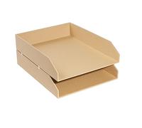 Exacompta Lot de 2 Corbeilles à courrier Office By Me beige