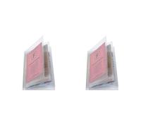 EXACOMPTA Lot de 2 Etuis de protection multi-cartes 4 volets PVC lisse 20/100e - Cristal