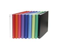 Classeur rembordé polypropylène 4 anneaux 15mm - A4 - Couleurs assorties