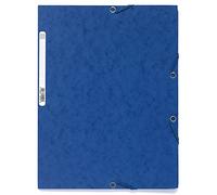 Exacompta Chemise 3 rabats élastiques Nature Future® – Carte lustrée 400 g/m2 A4 Bleu Lot de 25