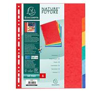 EXACOMPTA Lot de 3 Jeux d’intercalaires 6 positions format 24x30cm Maxi Carte lustrée 3/10e.