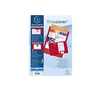 Exacompta Chemise de présentation Krea Cover – polypropylène souple A4 avec pochette cristal – Rouge