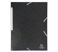 EXACOMPTA Lot de 5 Chemises à élastiques Maxi capacity carte lustrée 425g Nature Future A4 Noir
