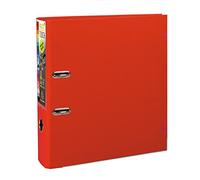 EXACOMPTA Lot de 5 Classeurs à Levier Prem'Touch Polypro Int/Ext Dos 80 mm Renforcé Rouge